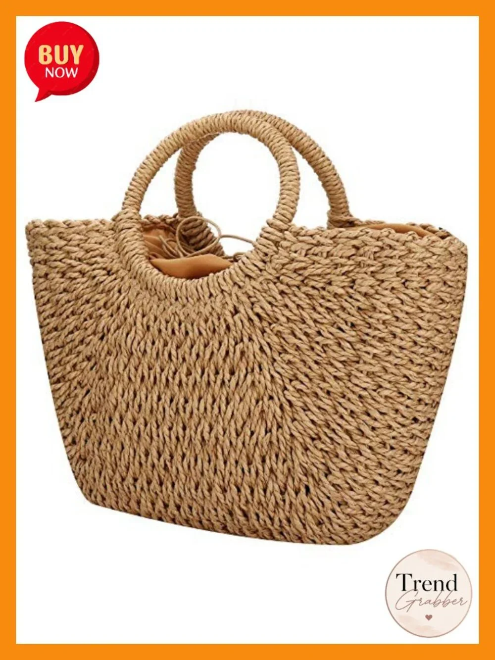 Hand Woven Straw Hobo Bag Large Tote Beach Travel Purse